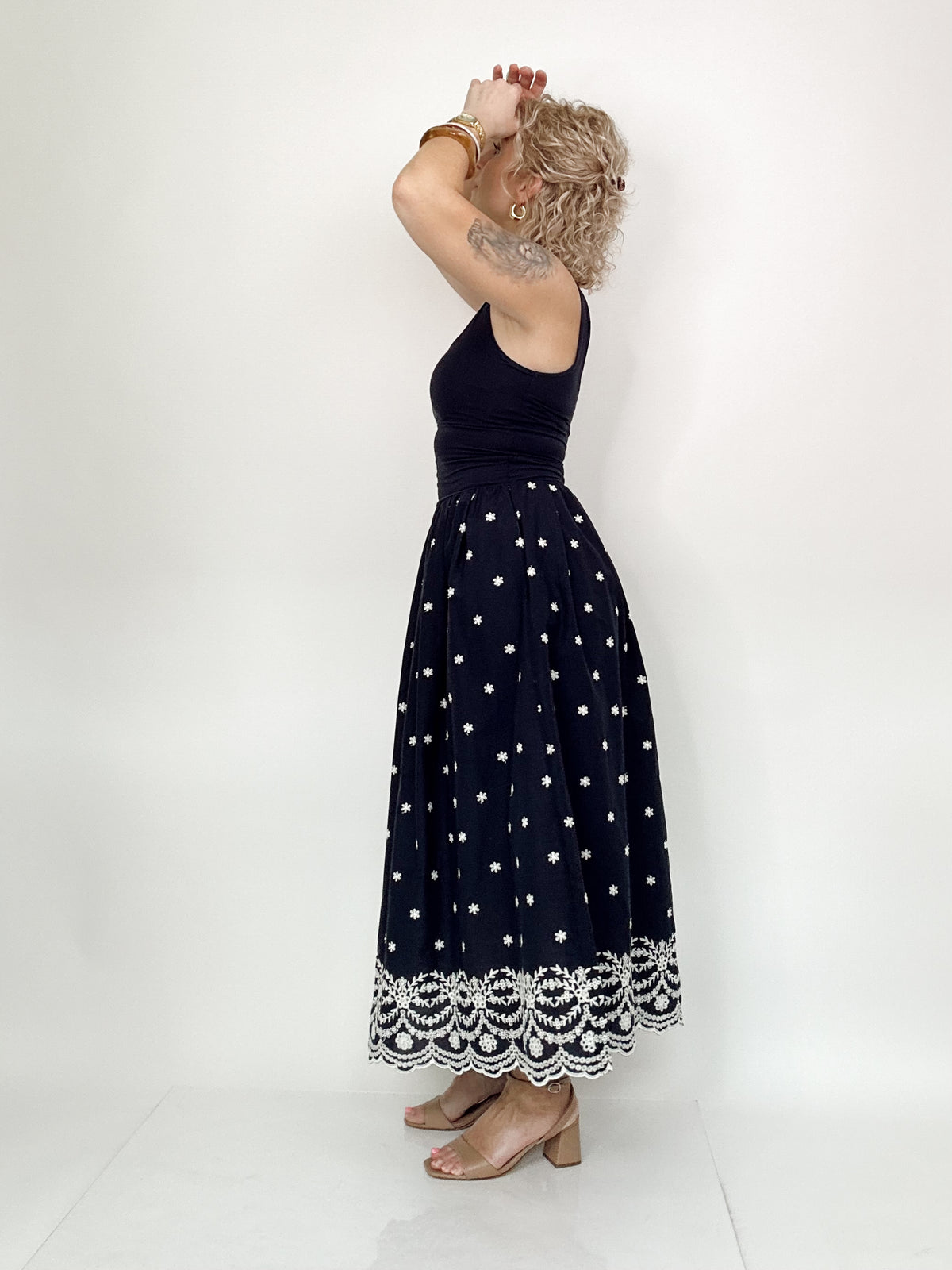 Blakely Scallop Edge Midi Dress