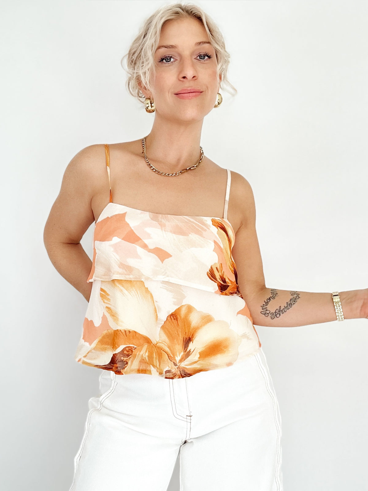 Sharla Scarf Double Layered Top