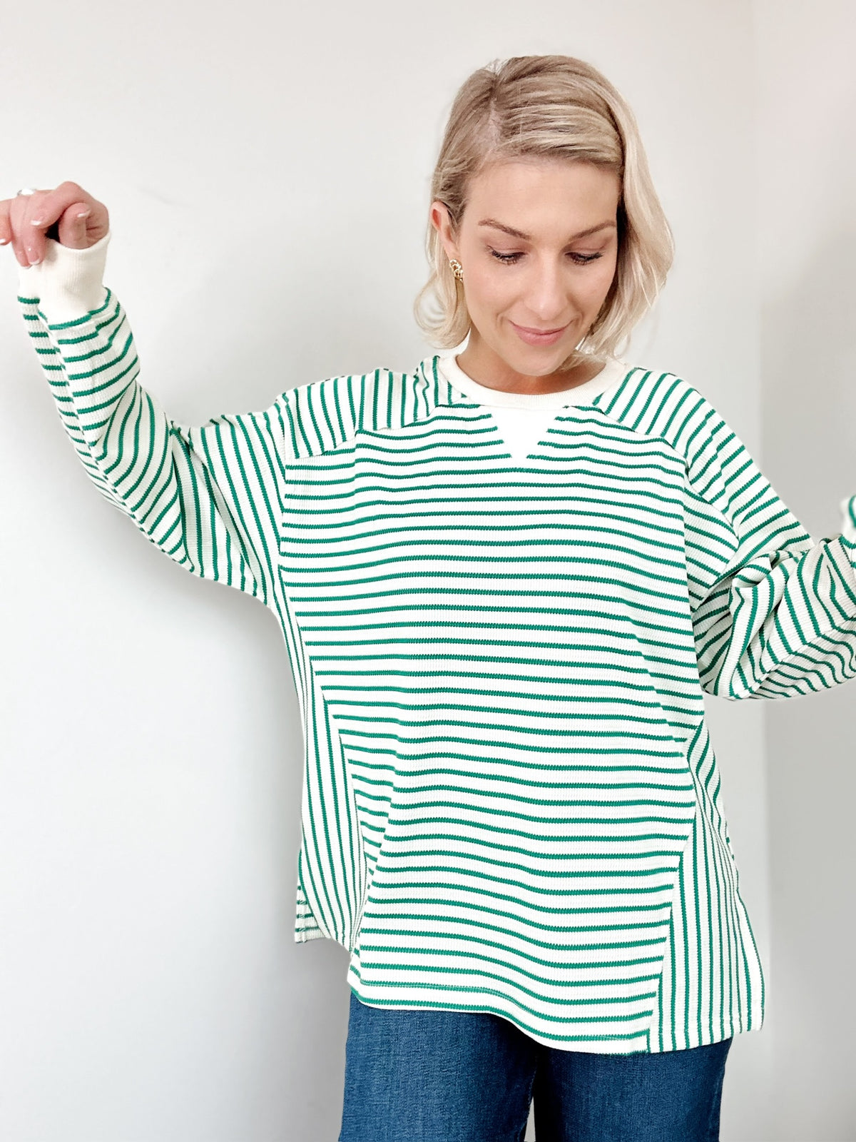 Juniper Stripe Thermal Top
