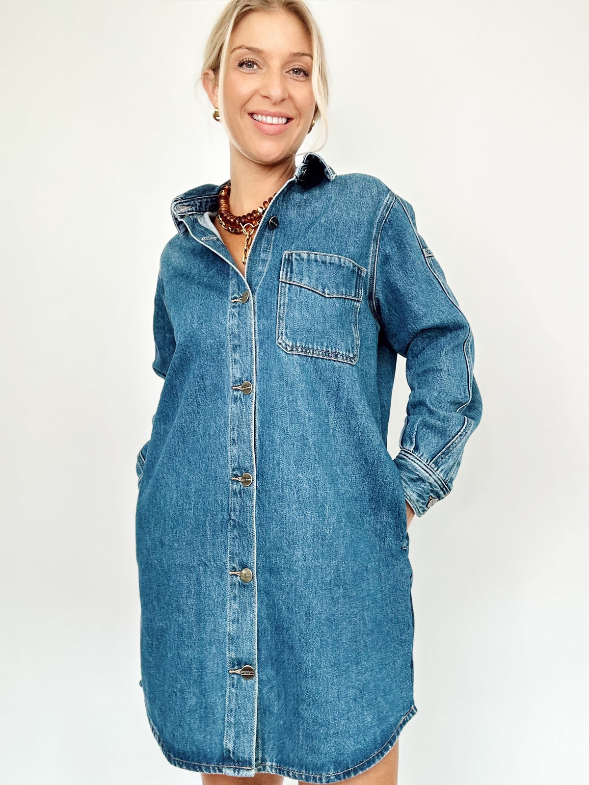 Dixie Denim Oversized Shirt Dress