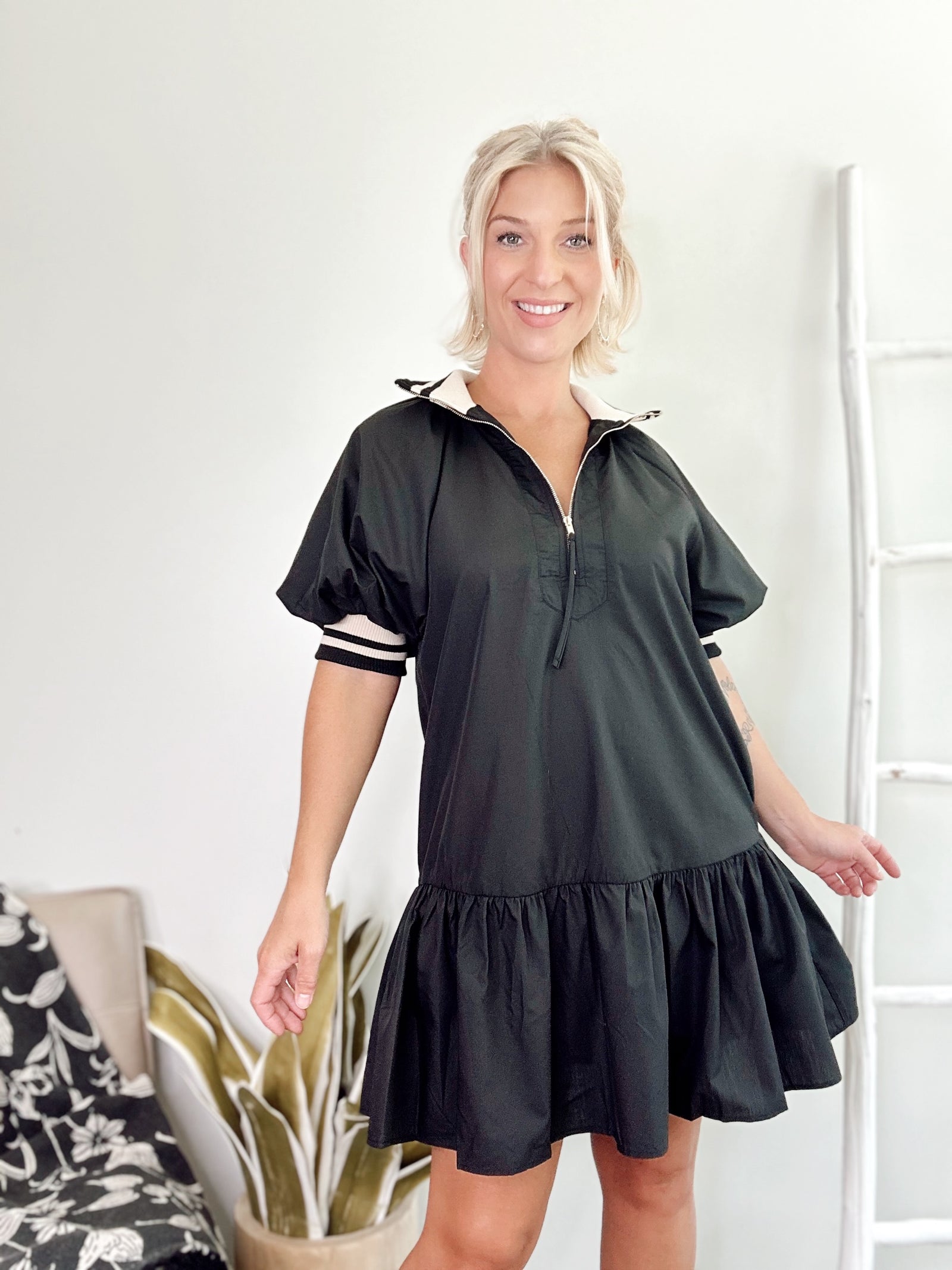 Jill Puff Sleeved Mini Dress