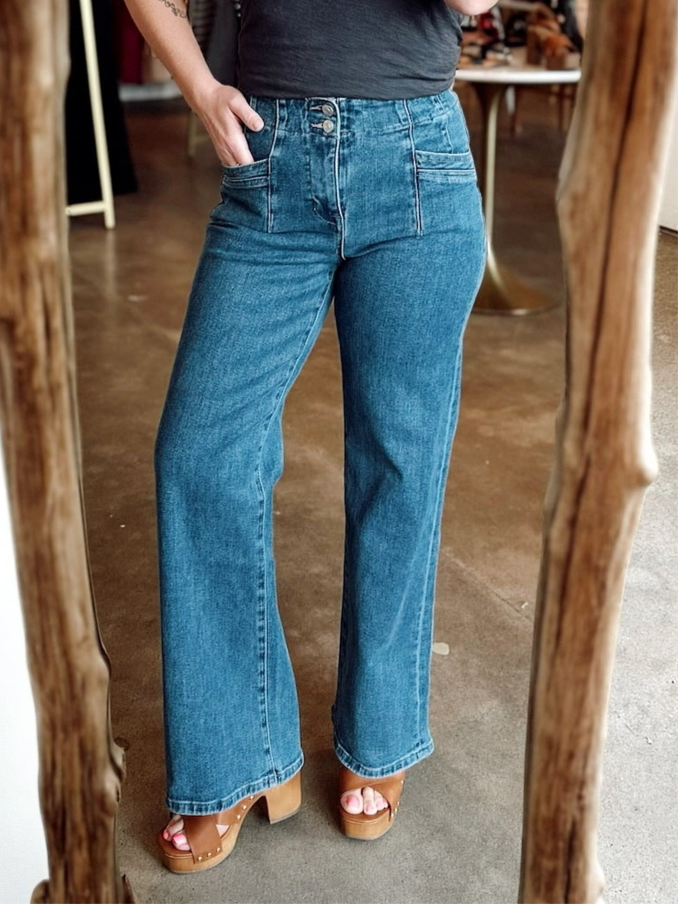 Jenny High Rise Wide Leg Jean