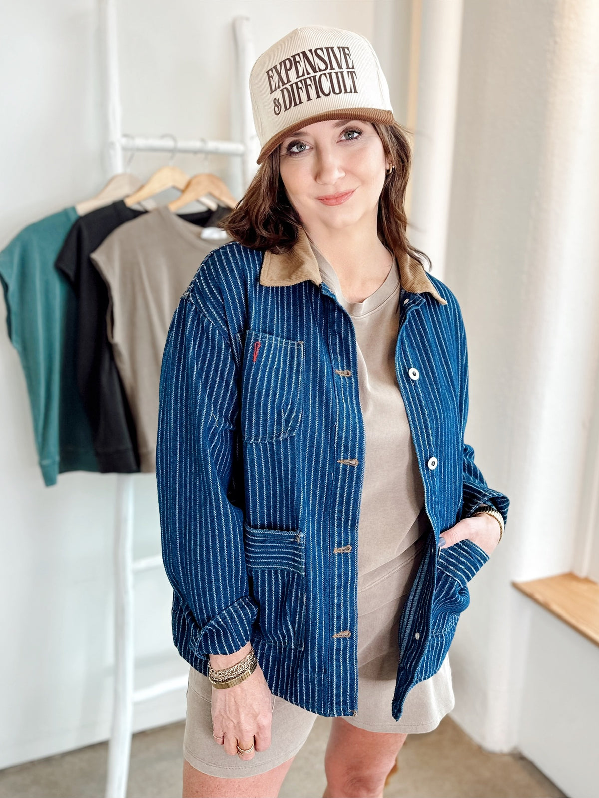 Stella Stripe Denim Shacket