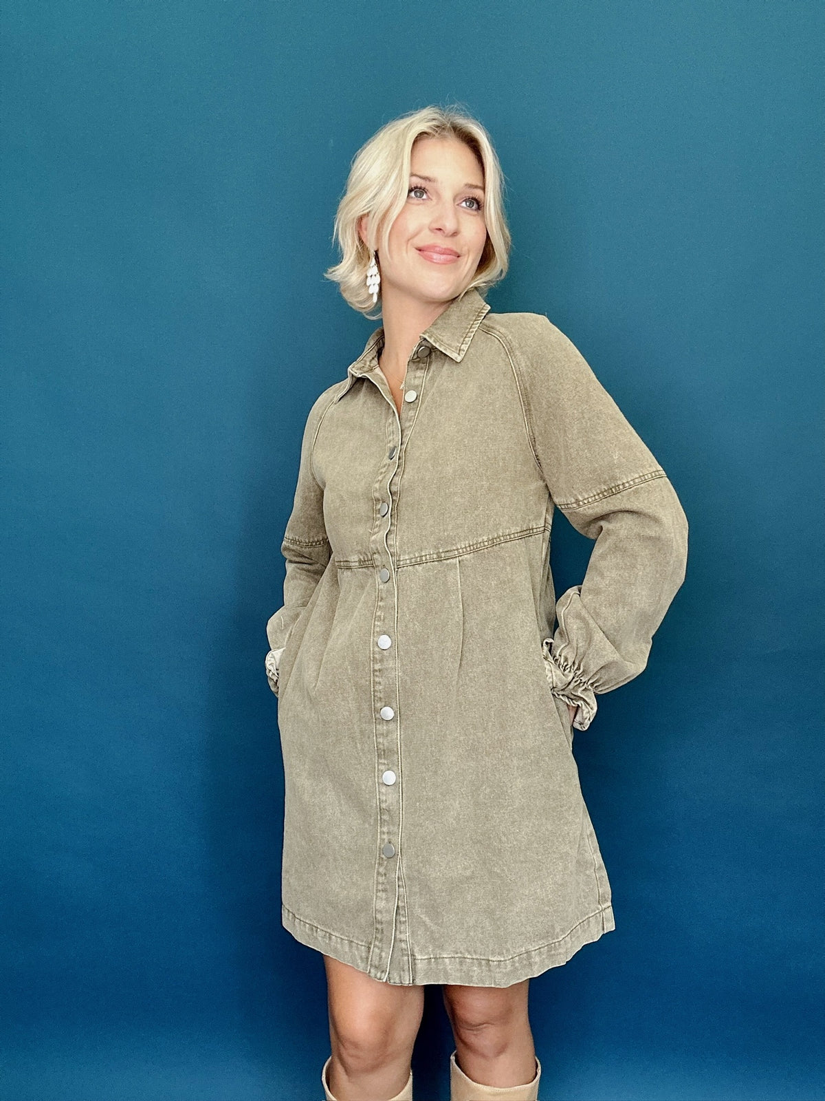 Elise Mini Dress Olive