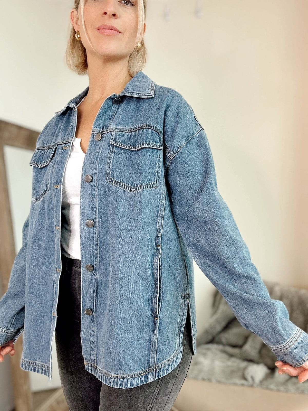 Paulina Denim Tencel Shacket