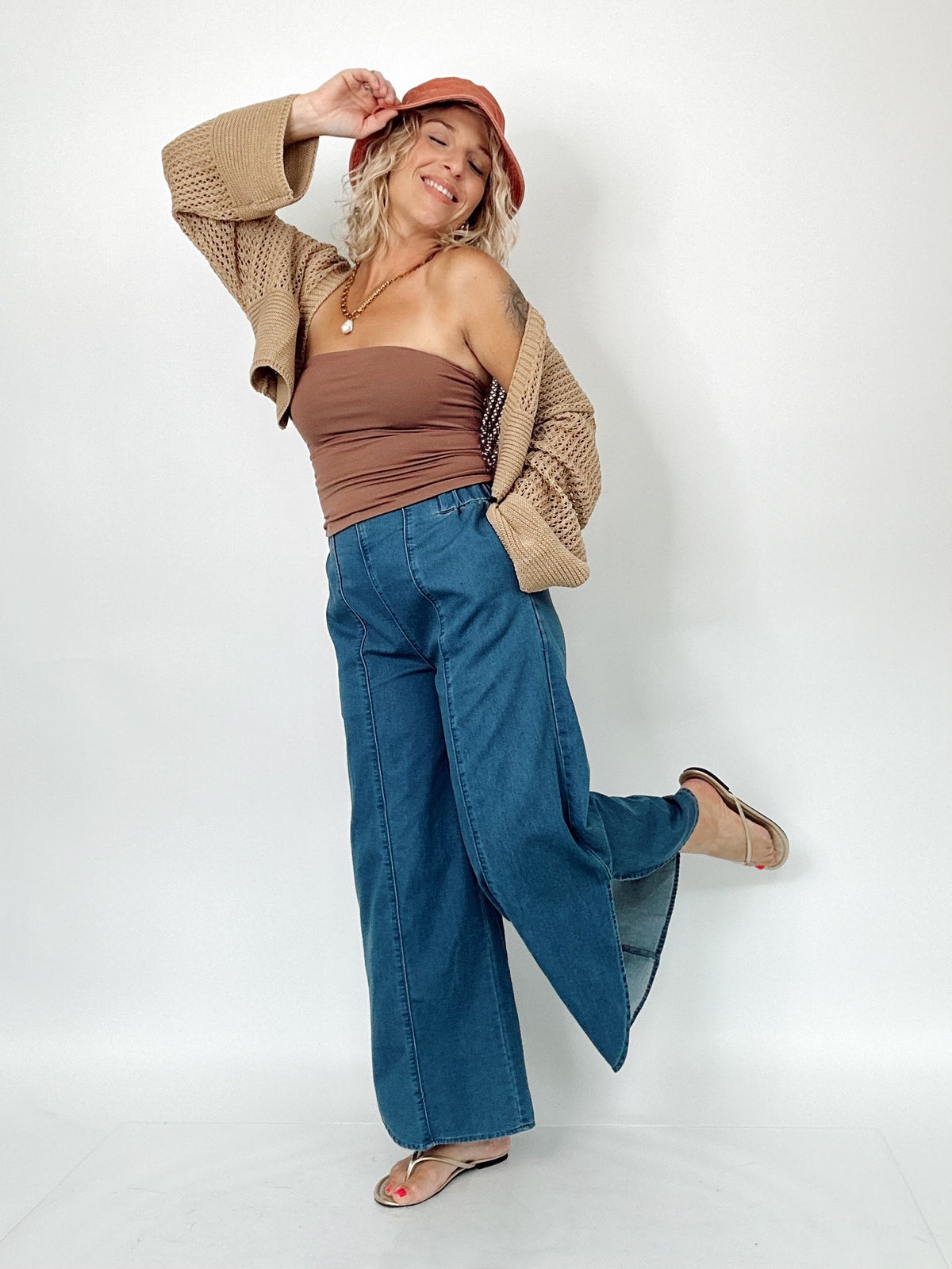 Nellie Tulip Washed Jeans Vintage Deep Denim