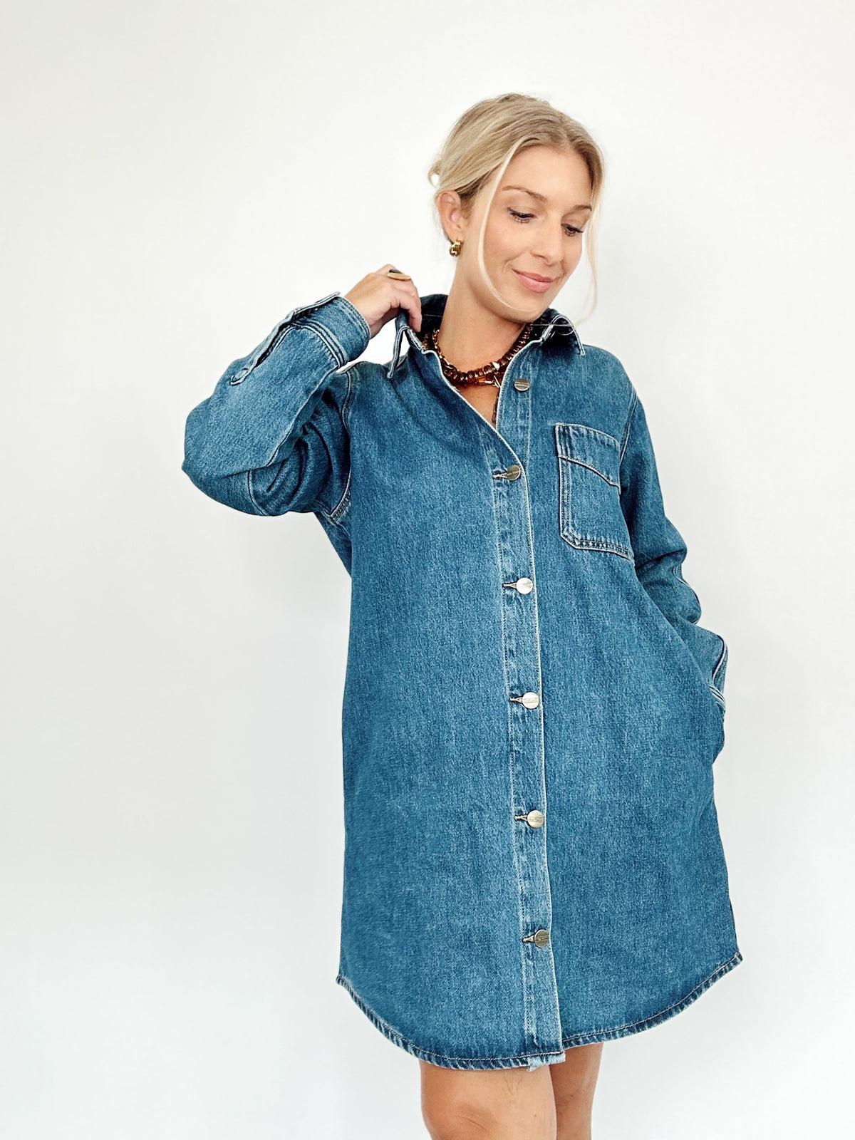 Dixie Denim Oversized Shirt Dress