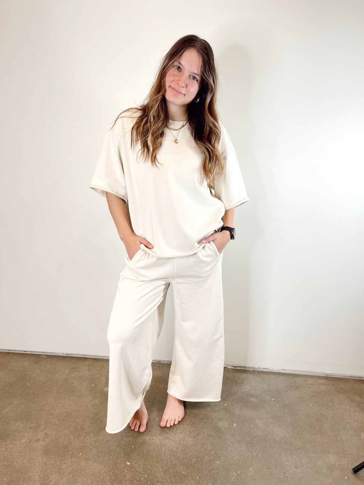 Kit Mineral Washed Terry Knit Top