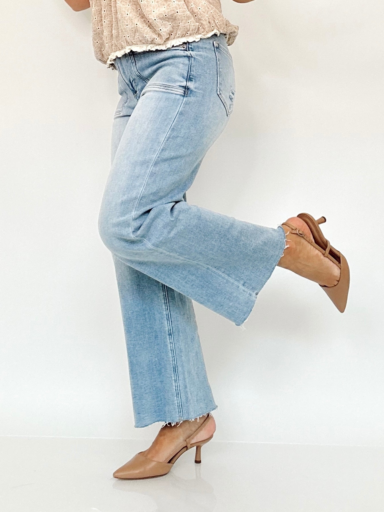Reese Super High Rise Wide Leg Jeans