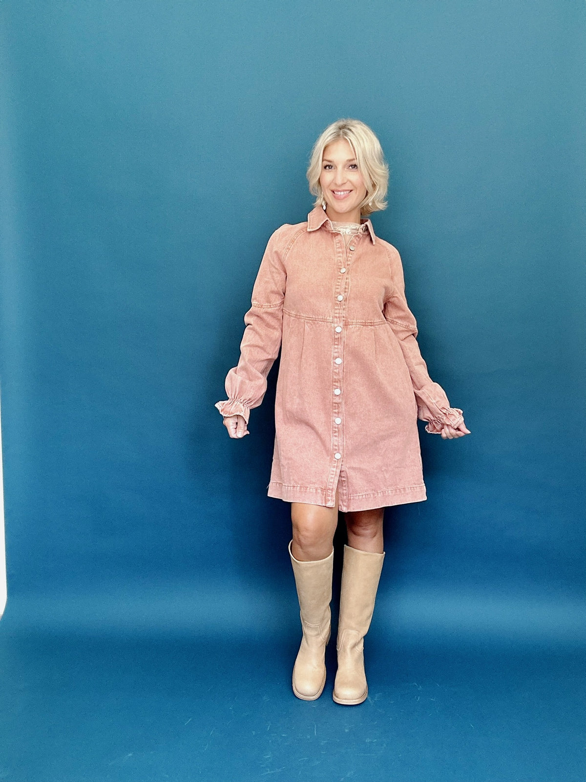 Elise Mini Dress Brick