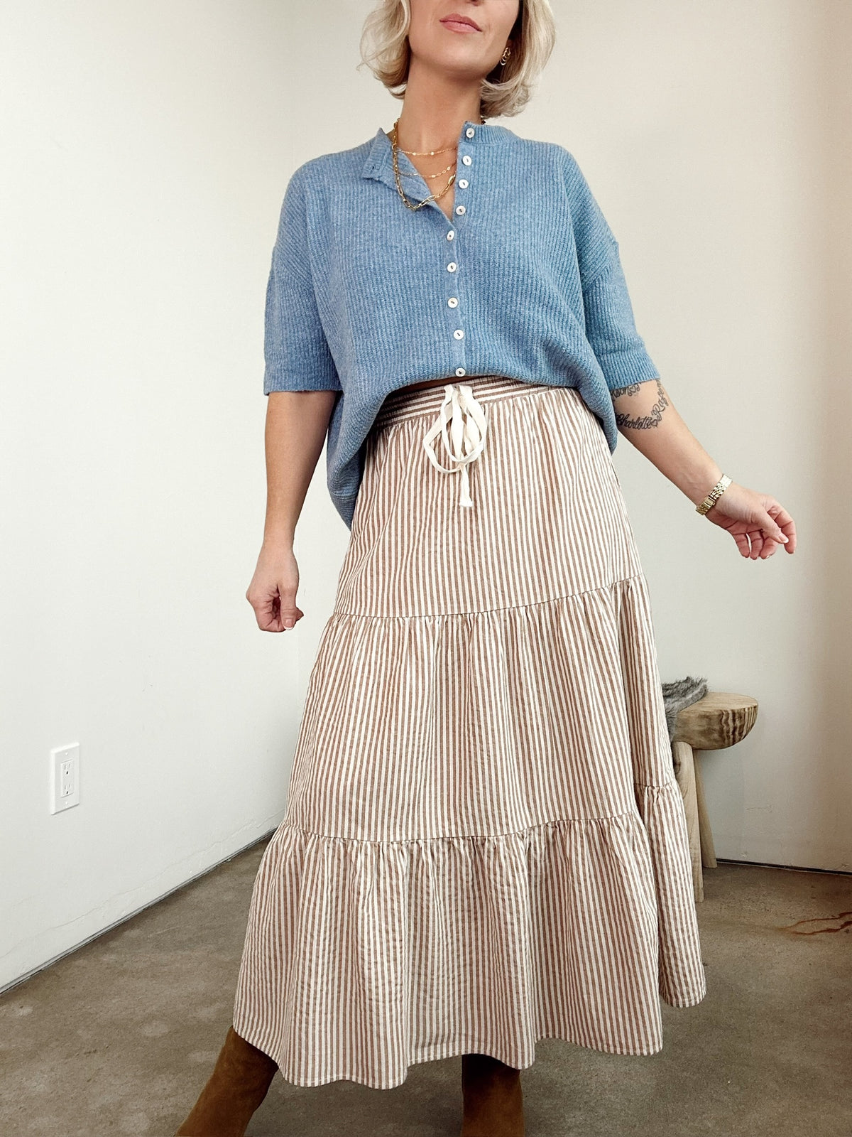 Cherie Cardigan Dusty Blue