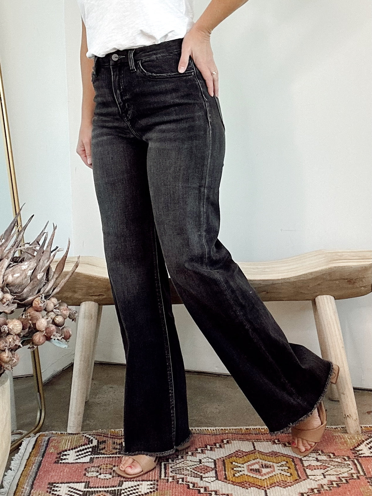 Ava High Rise Wide Leg Jeans
