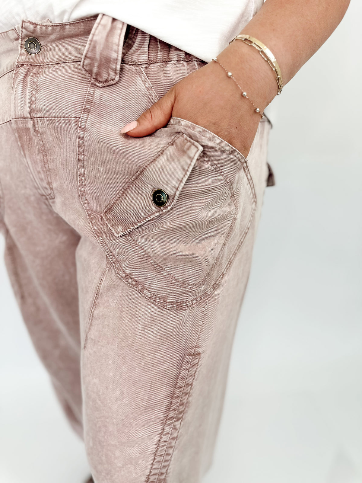 Jenny Tencel Capri Pants Mauve