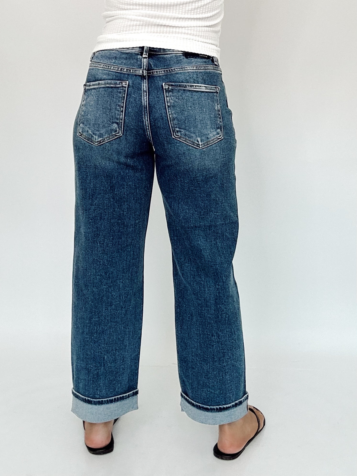 Brynn Mid Rise Ankle Boyfriend Cuffed Jeans