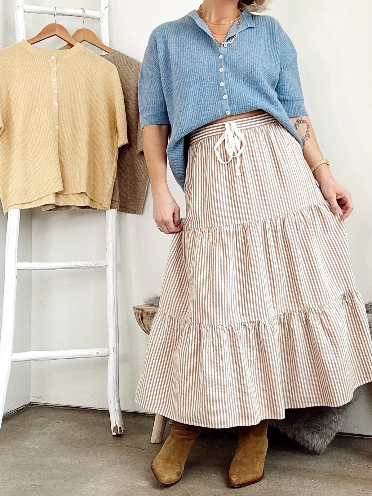 Daisy Ruffle Maxi Skirt