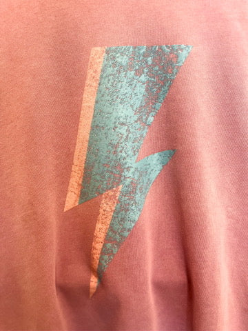 Lightening Bolt Mineral Washed Sweatshirt
