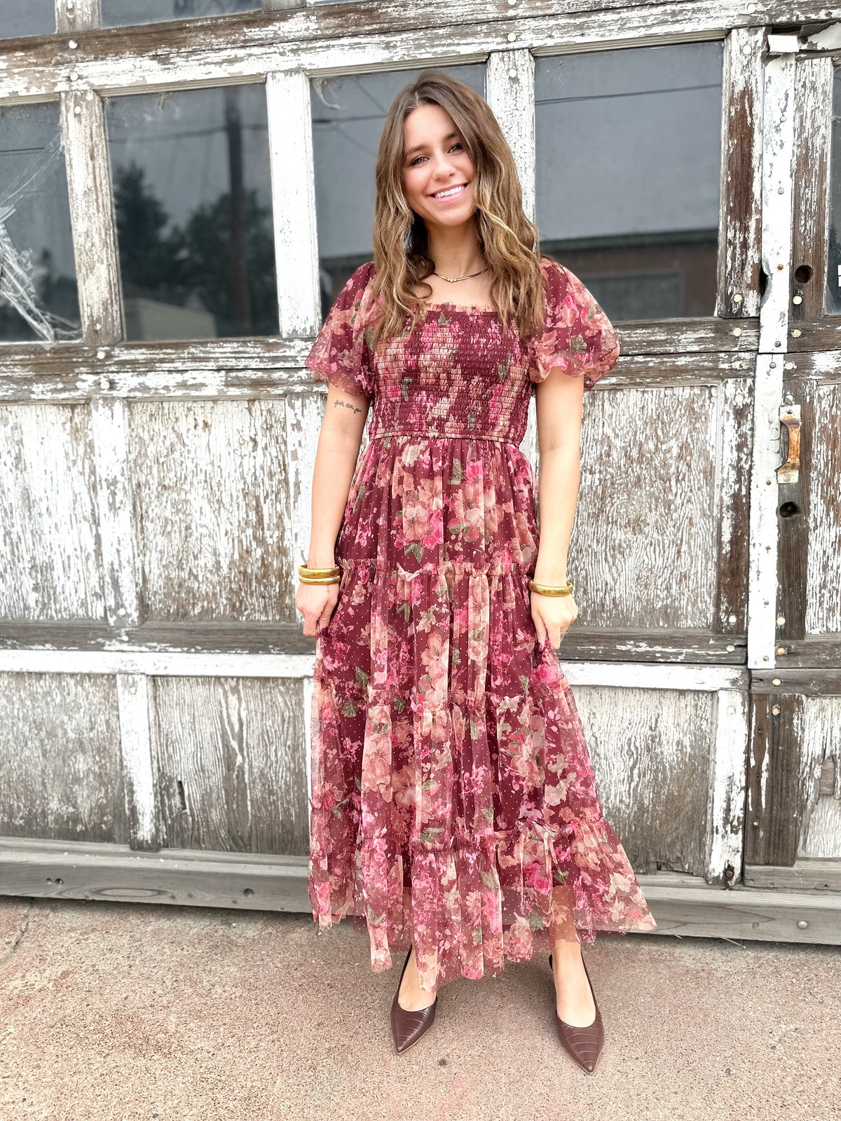 Cecily Floral Midi Dress