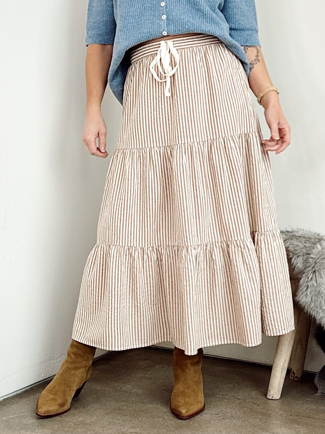 Daisy Ruffle Maxi Skirt
