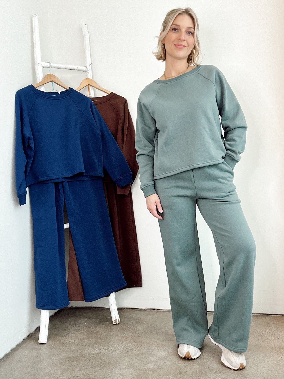 Kara Pullover &amp; Sweatpant Set Ash Jade
