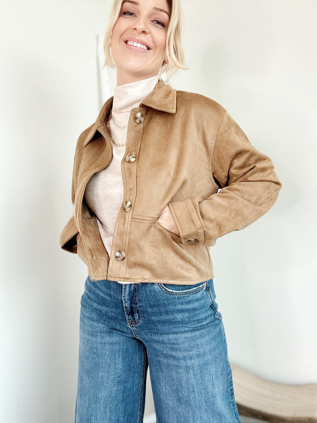 Sadie Suede Cropped Jacket