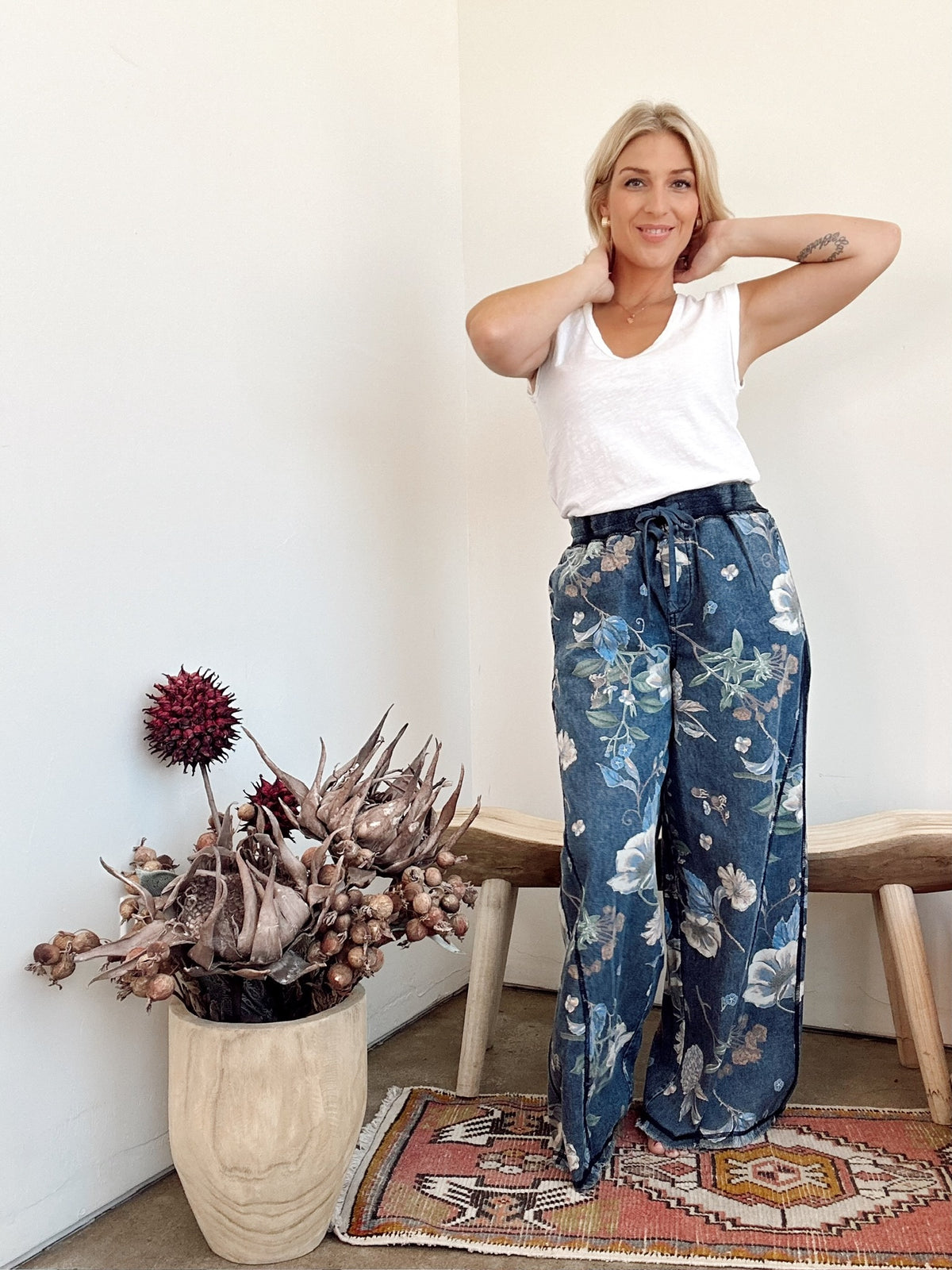 Fianna Flower Print Pants