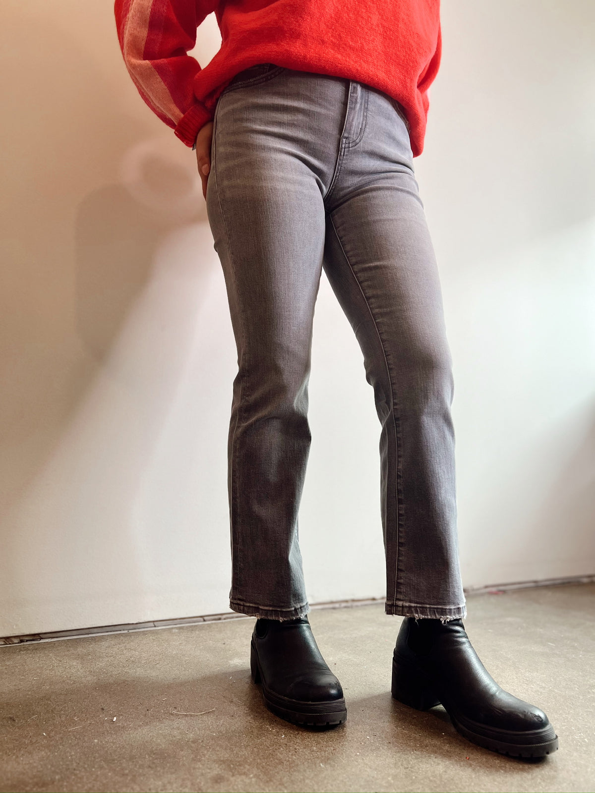 Lucy High Rise Ankle Bootcut Jeans