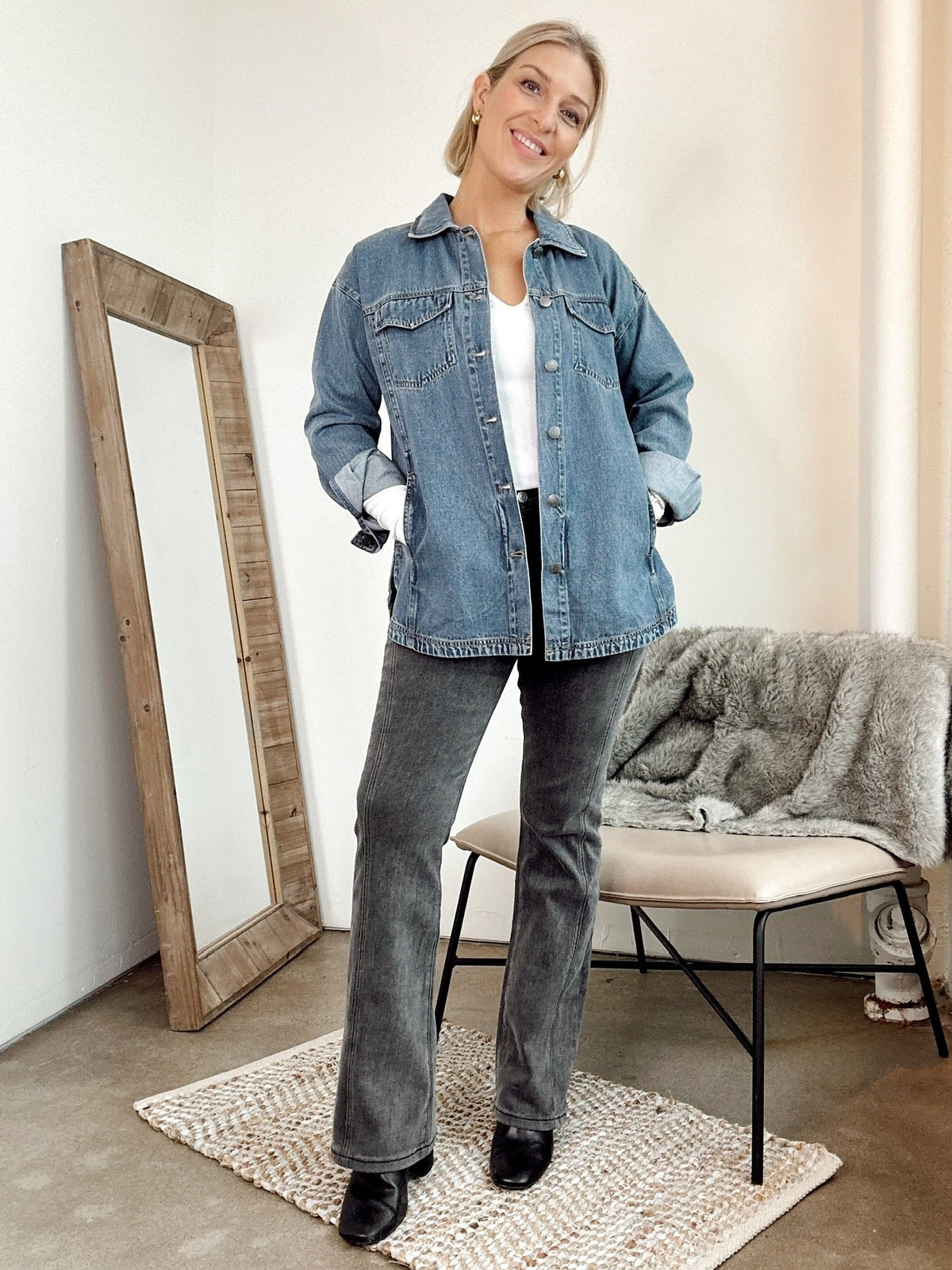 Paulina Denim Tencel Shacket