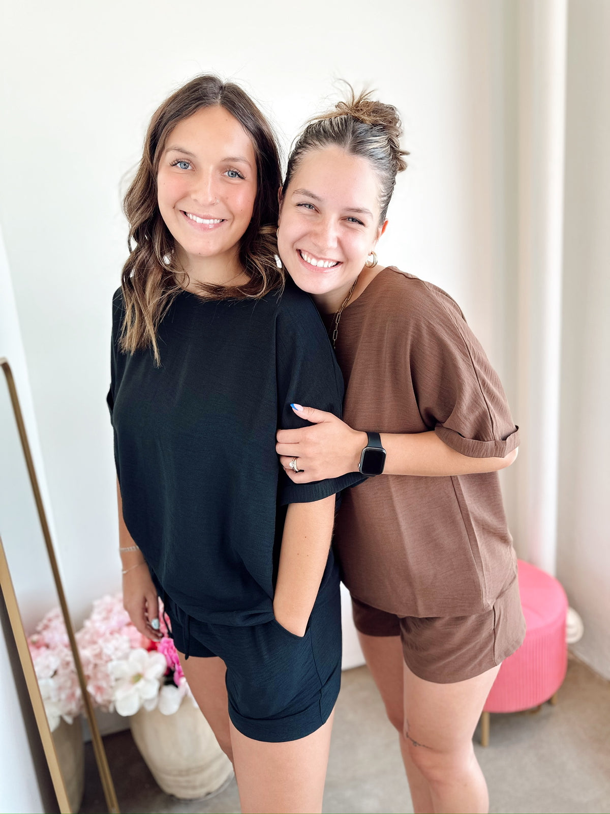 Abby Top &amp; Shorts Set Brown