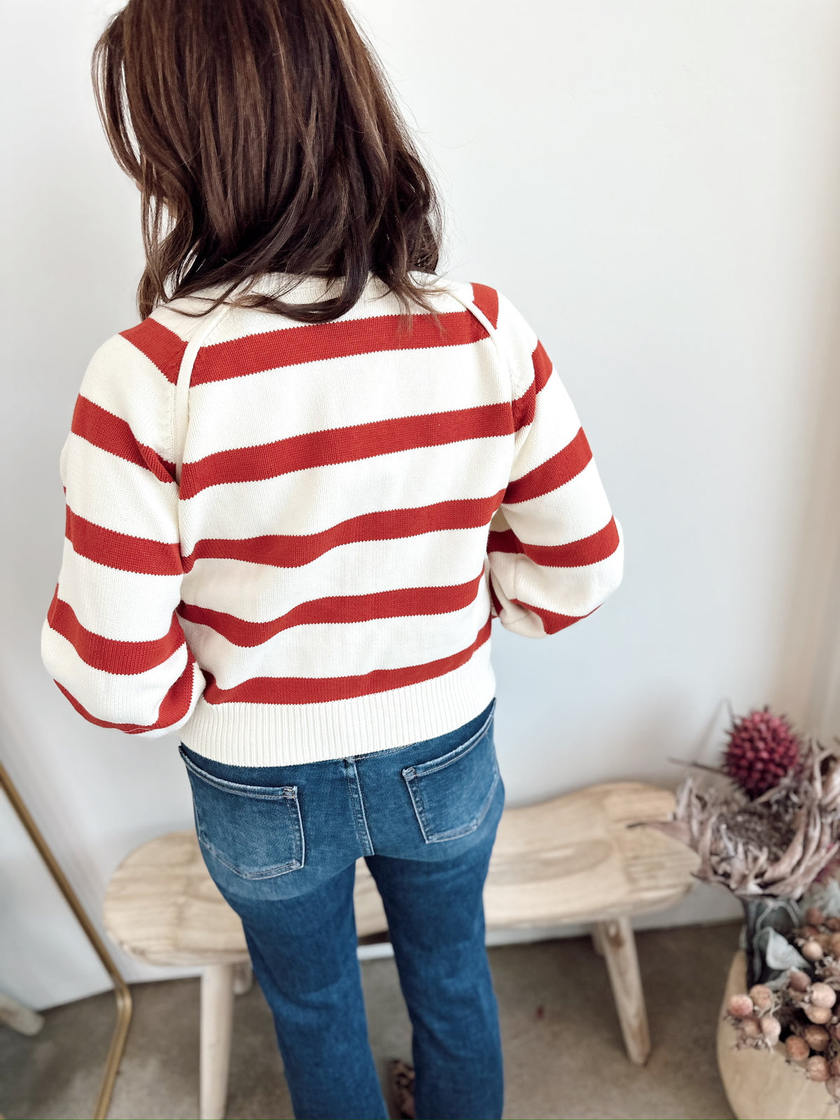 Jo Striped Sweater Cardigan