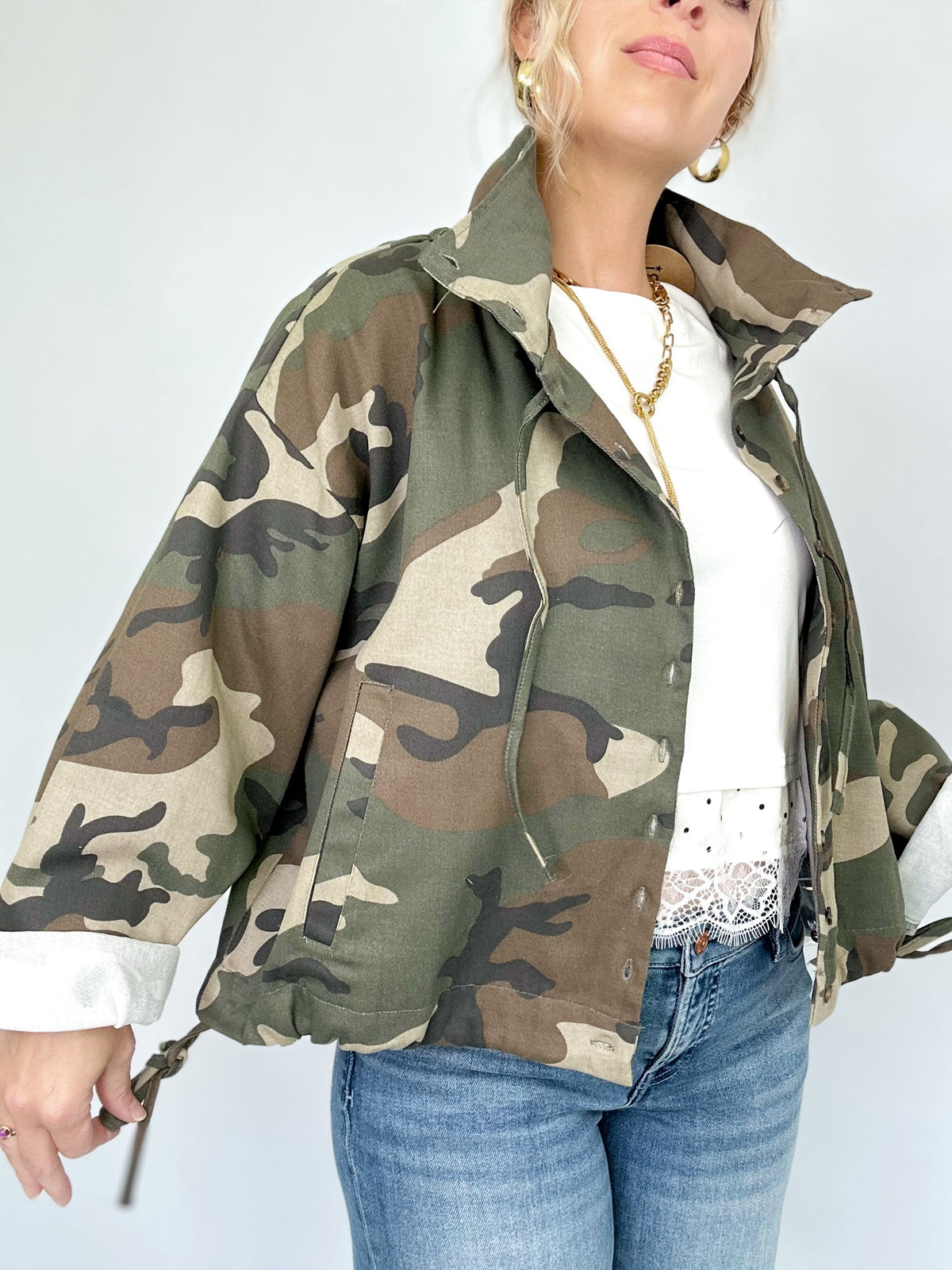 Adalyn Camo Windbreaker Jacket