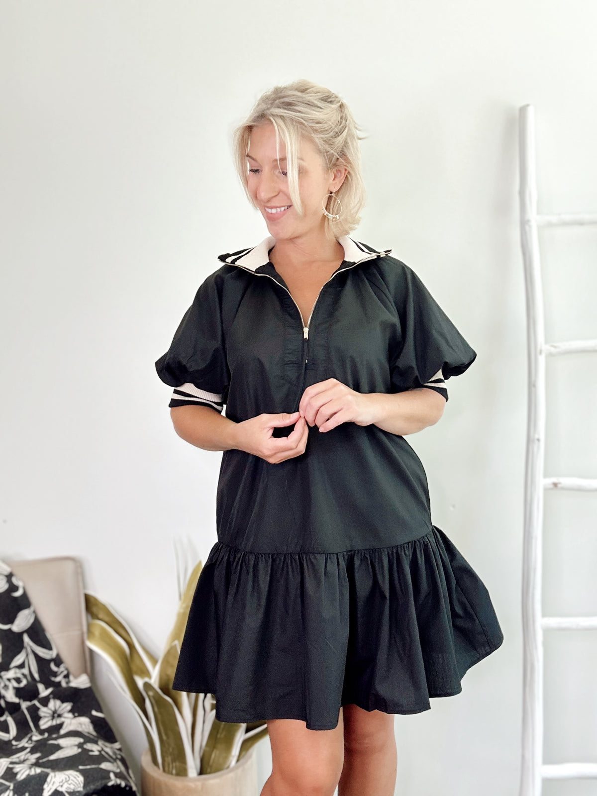 Jill Puff Sleeved Mini Dress