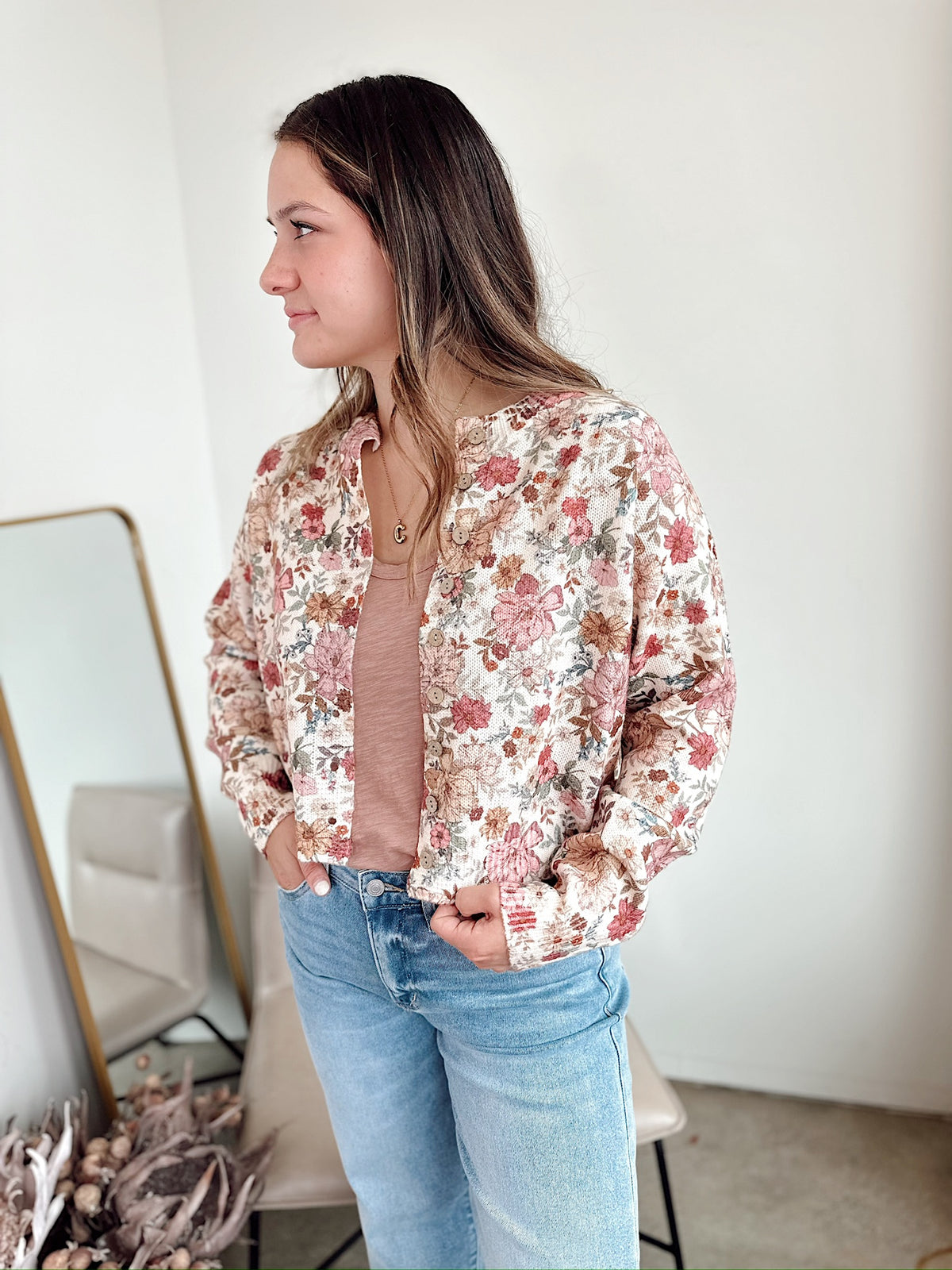 Parker Floral Cardigan Top