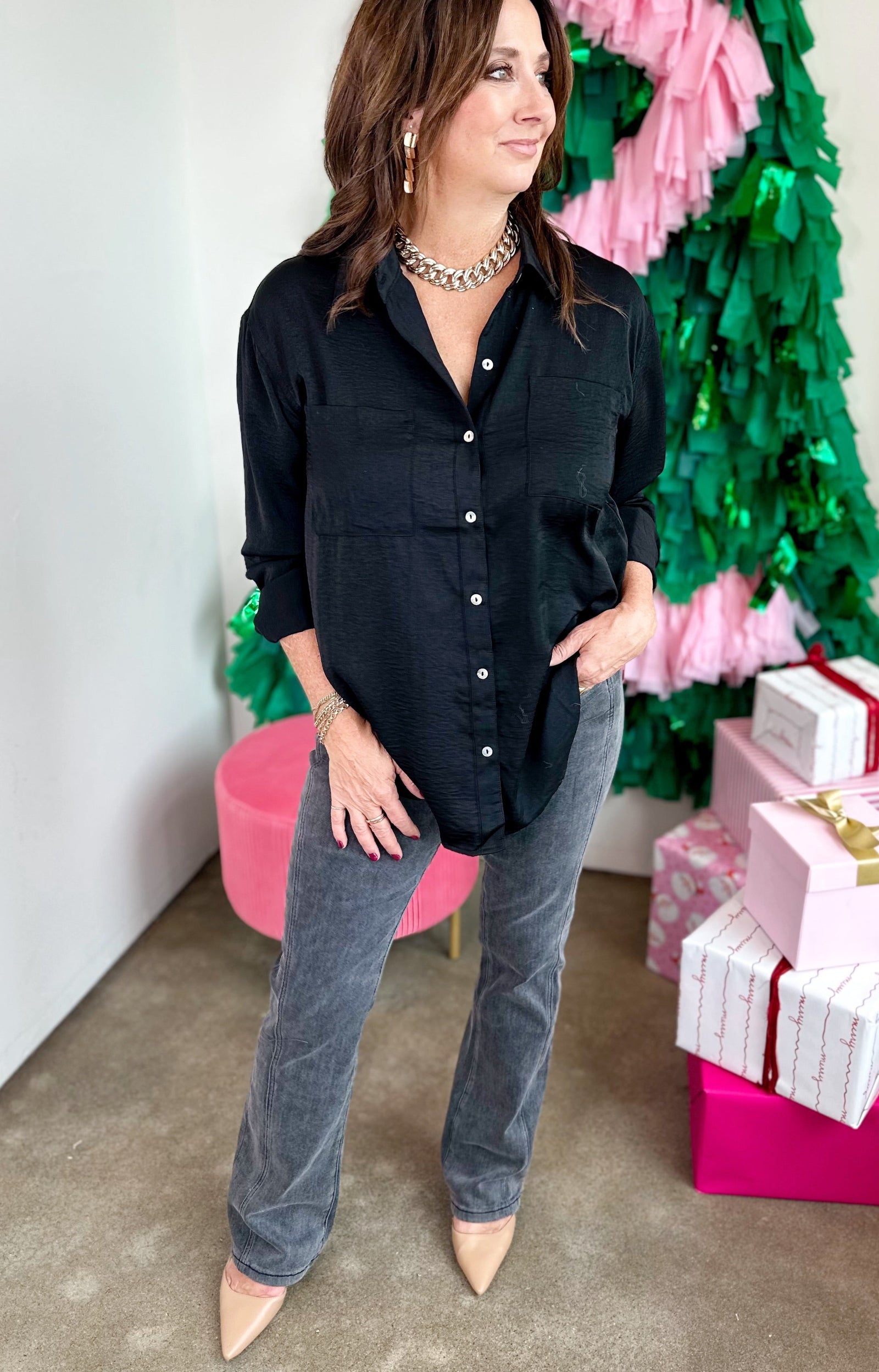 Ada High Rise Tummy Tuck Bootcut Jeans