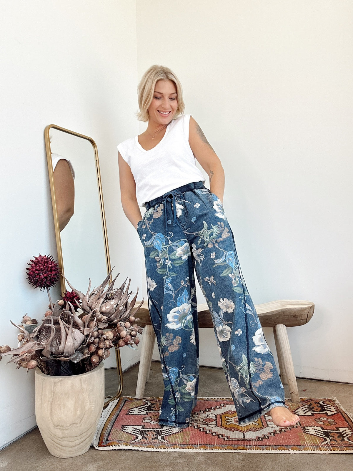 Fianna Flower Print Pants