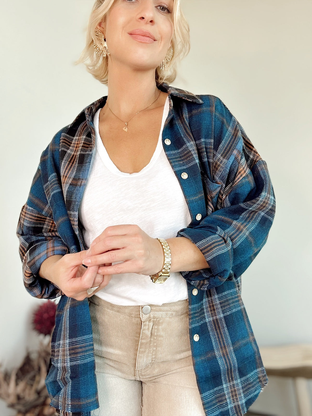 Dylan Flannel Shirt Navy