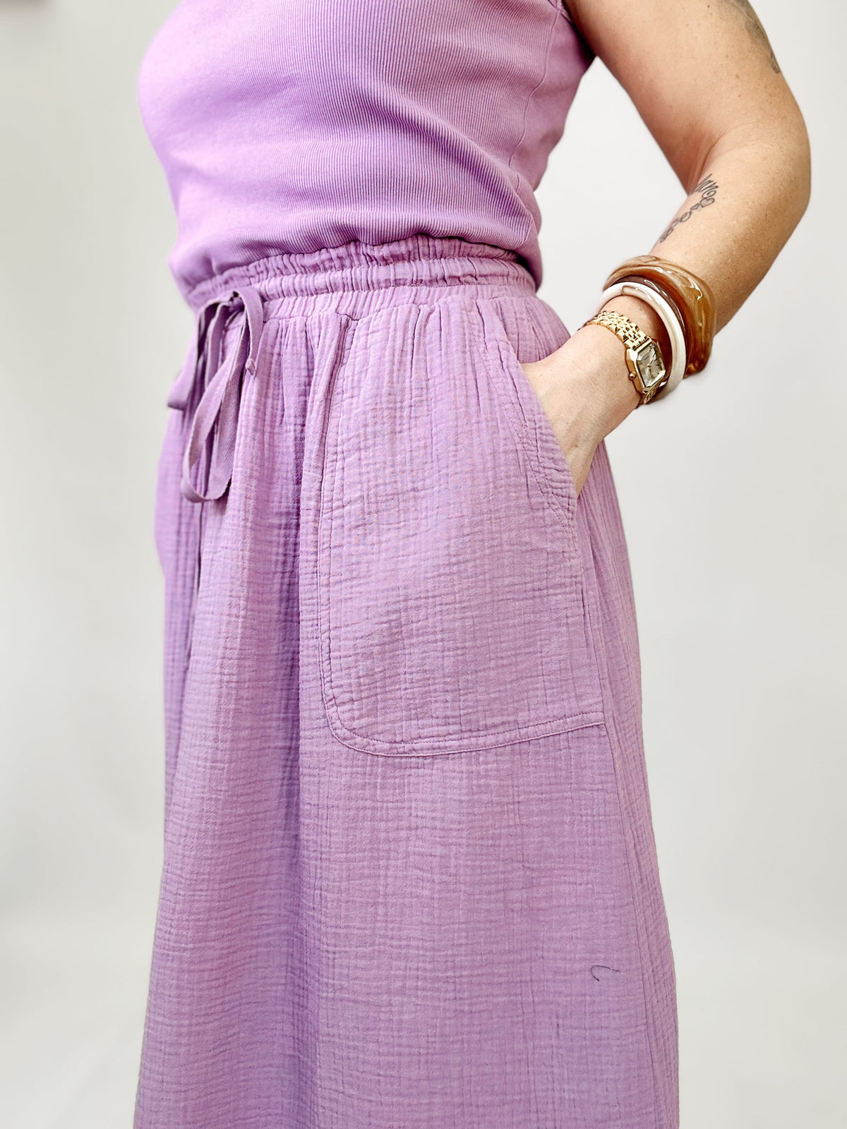 Rae Tank Dress With Gauze Skirt