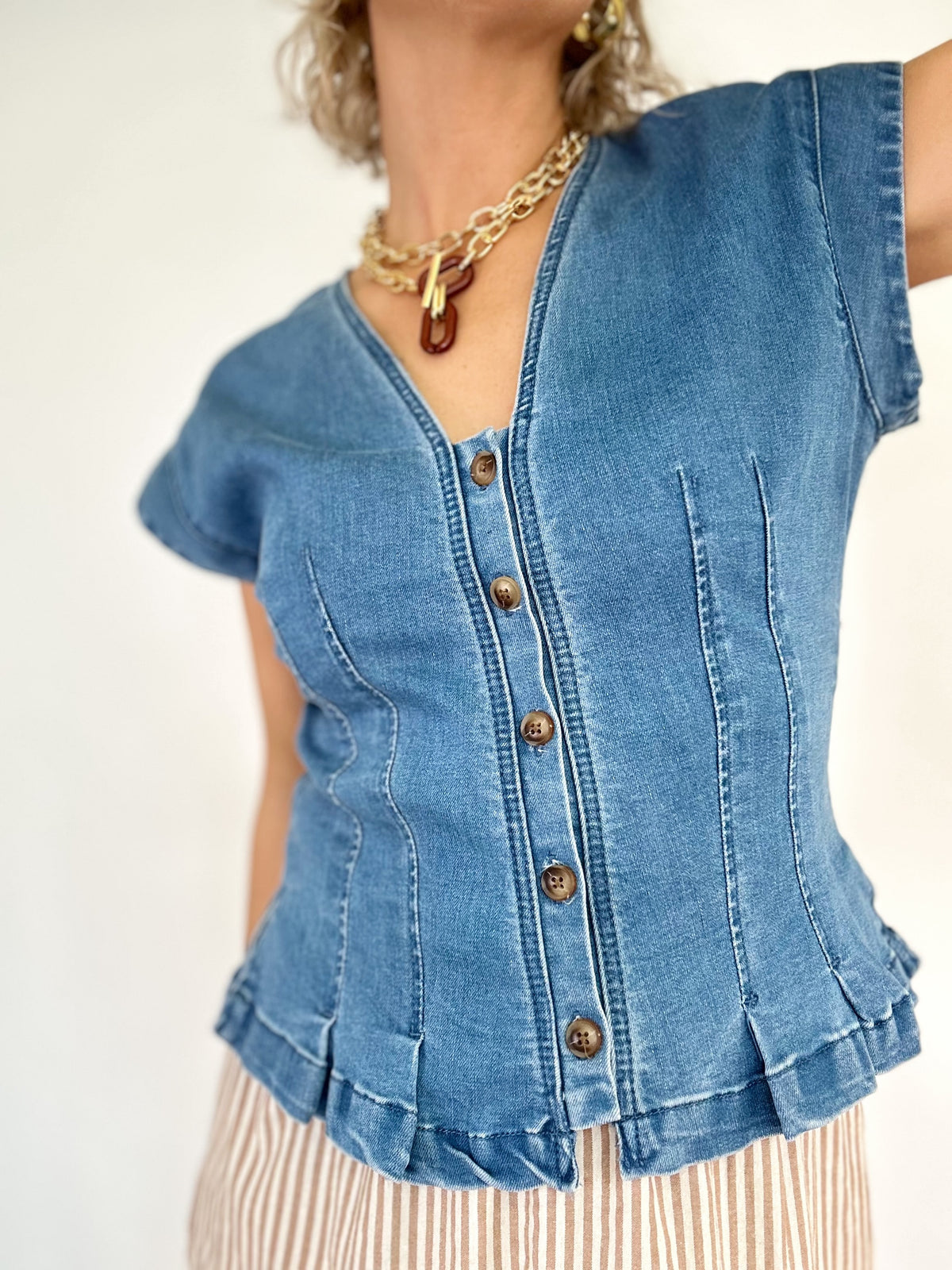 Lainey Denim Top
