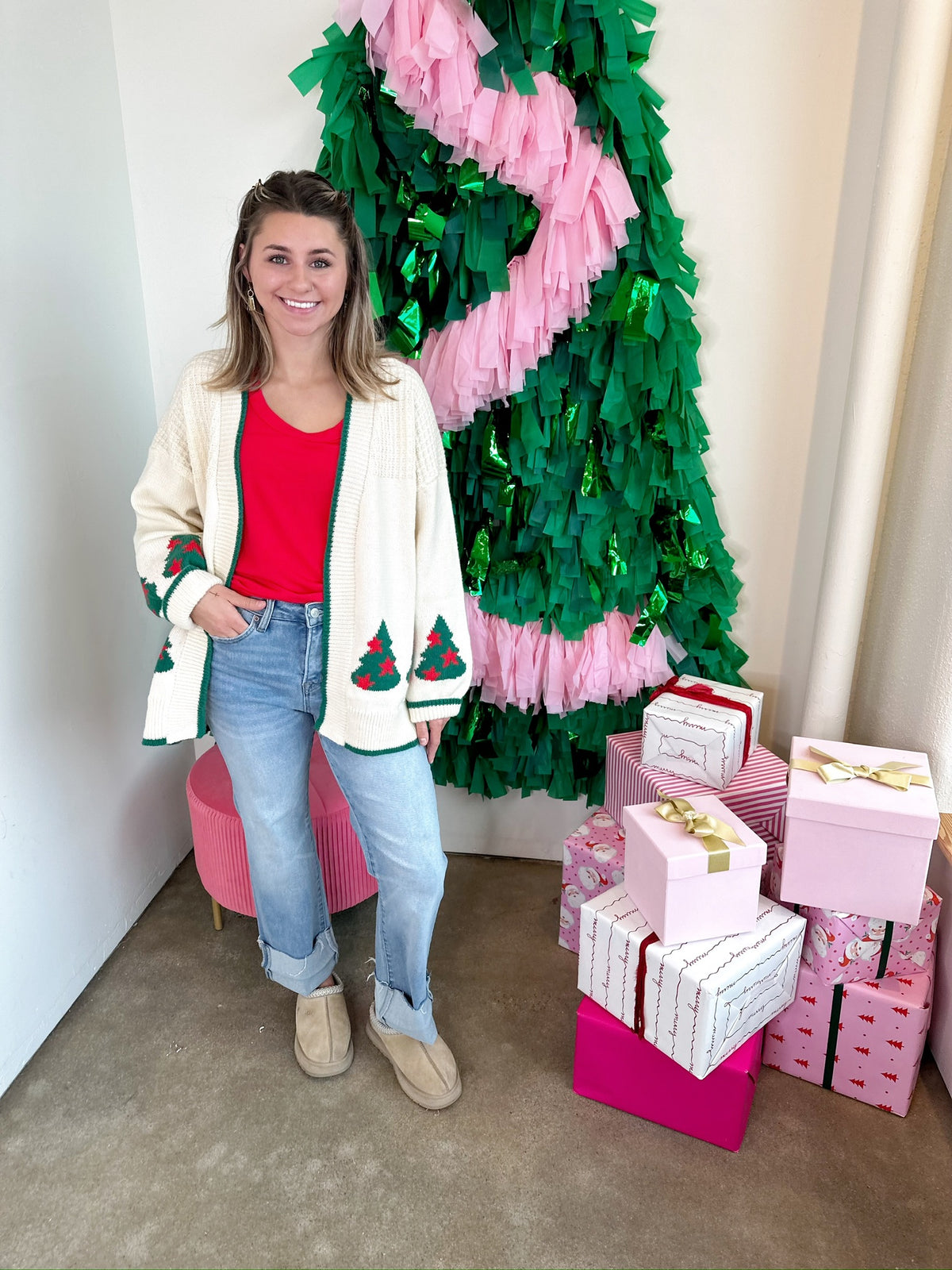 Christmas Tree Sweater Cardigan