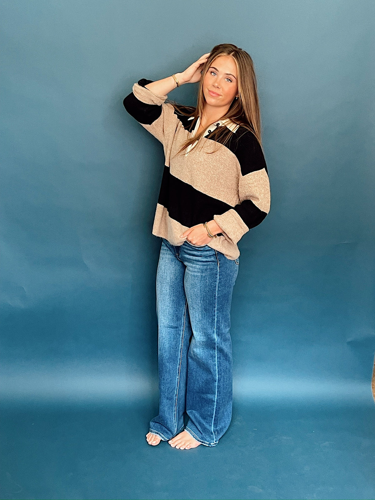 Anne High Rise Straight Jeans