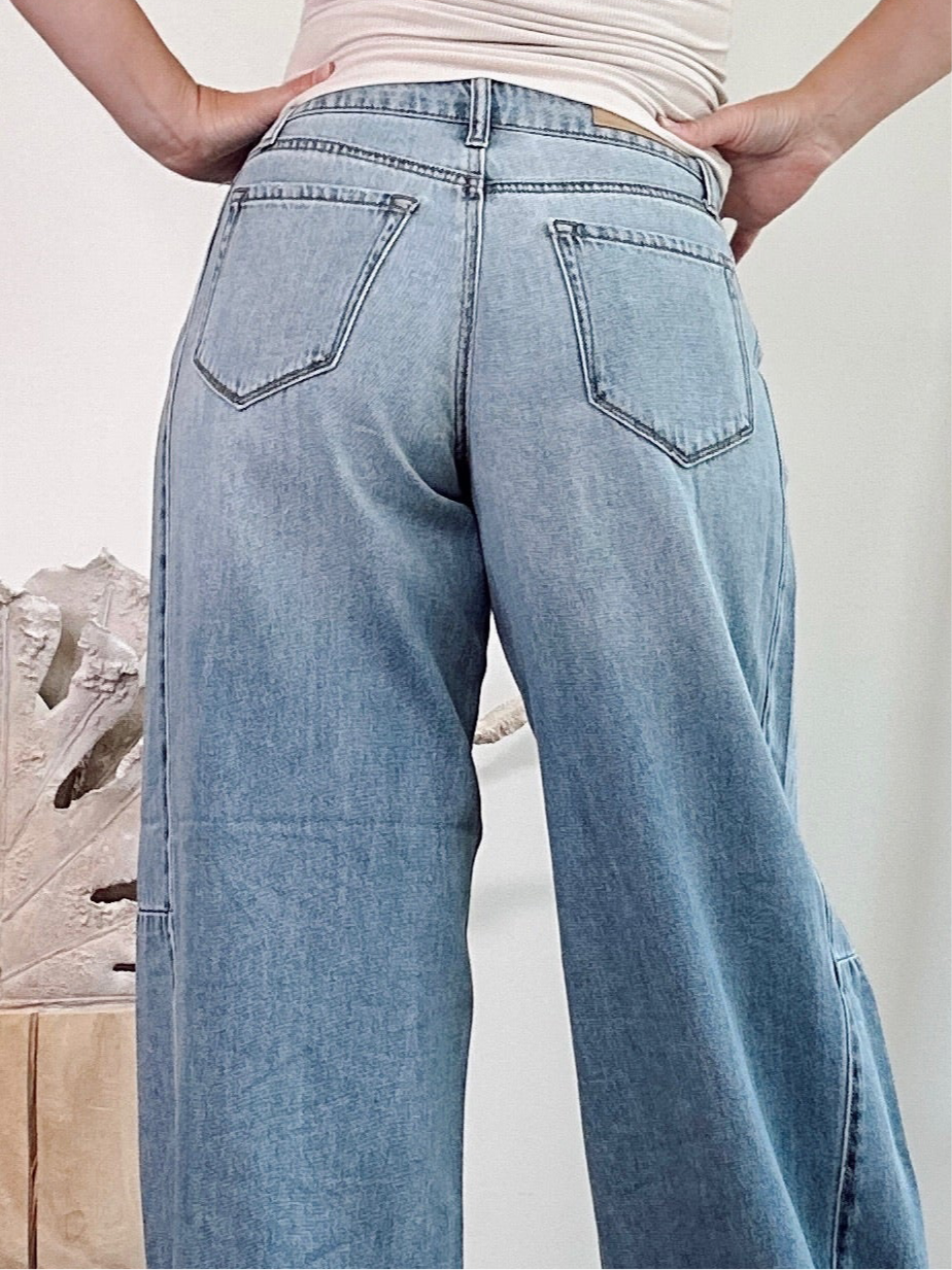 Kyle Mid Rise Wide Leg Jeans
