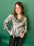 Danielle Metallic Cowl Neck Blouse