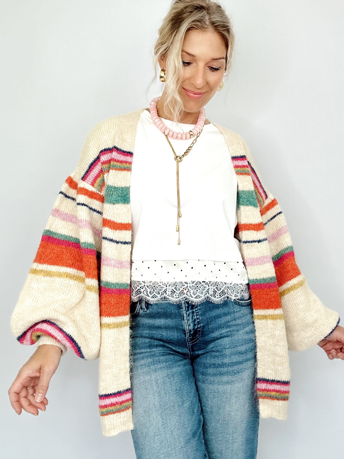 Evelyn Stripe Cardigan Multi