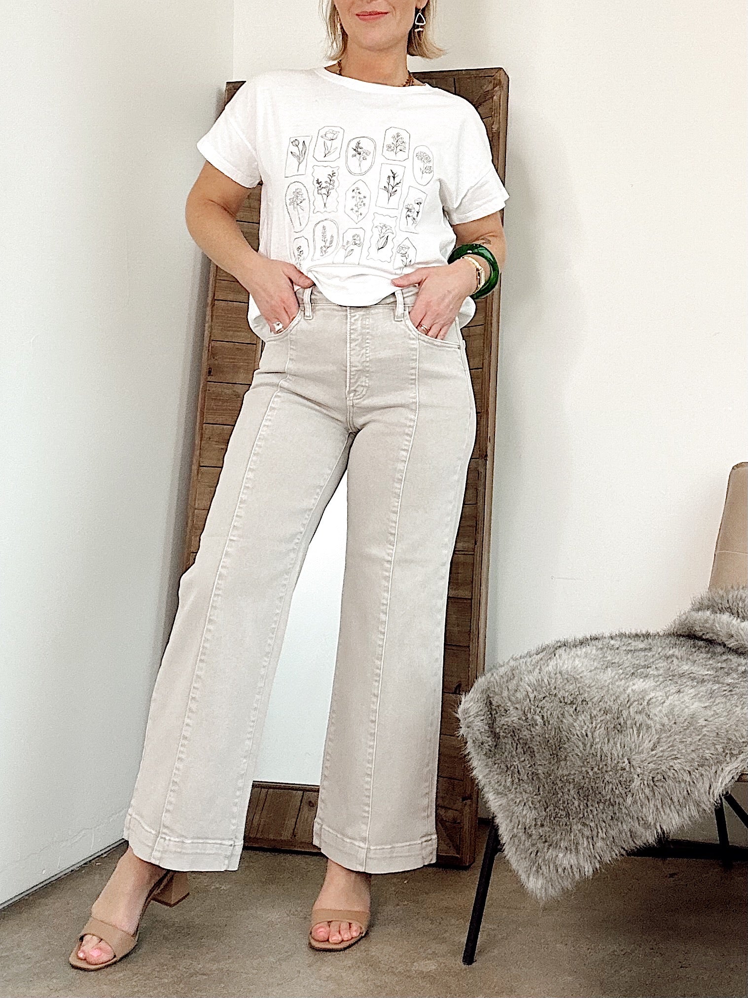 Floral Motif Graphic Tee