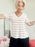 Demi Stripe Tee Toffee