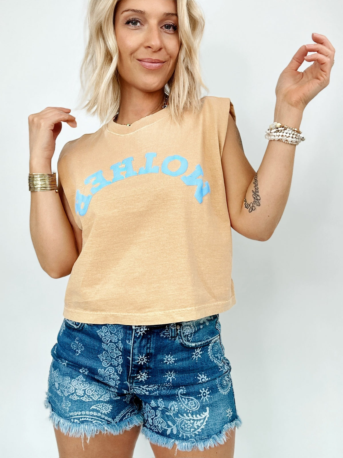 Upside-Down Puff Mother Tank Top