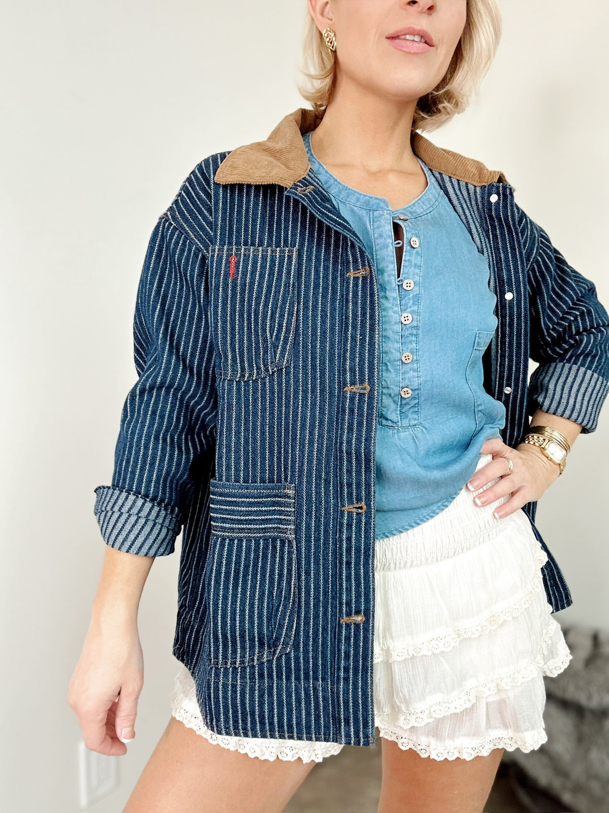 Mara Tiered Ruffle Skort Ivory