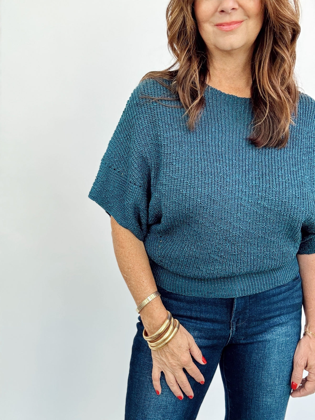 Hillary Cropped Dolman Sleeve Sweater