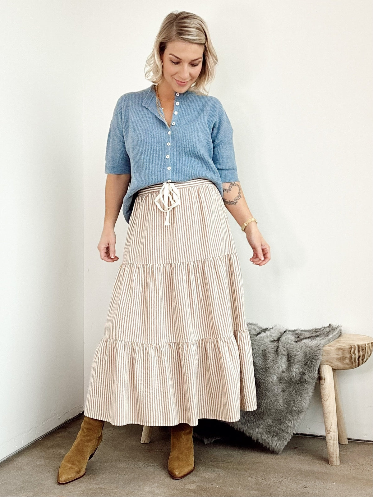 Cherie Cardigan Dusty Blue