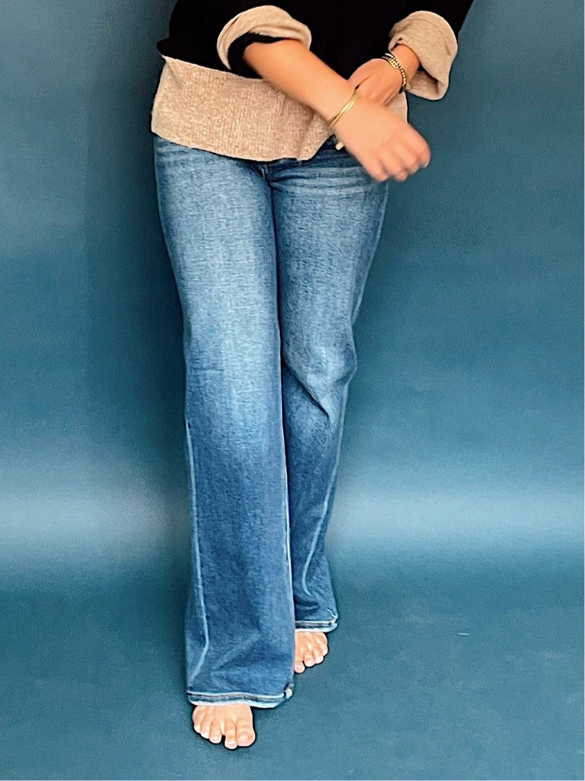 Anne High Rise Straight Jeans