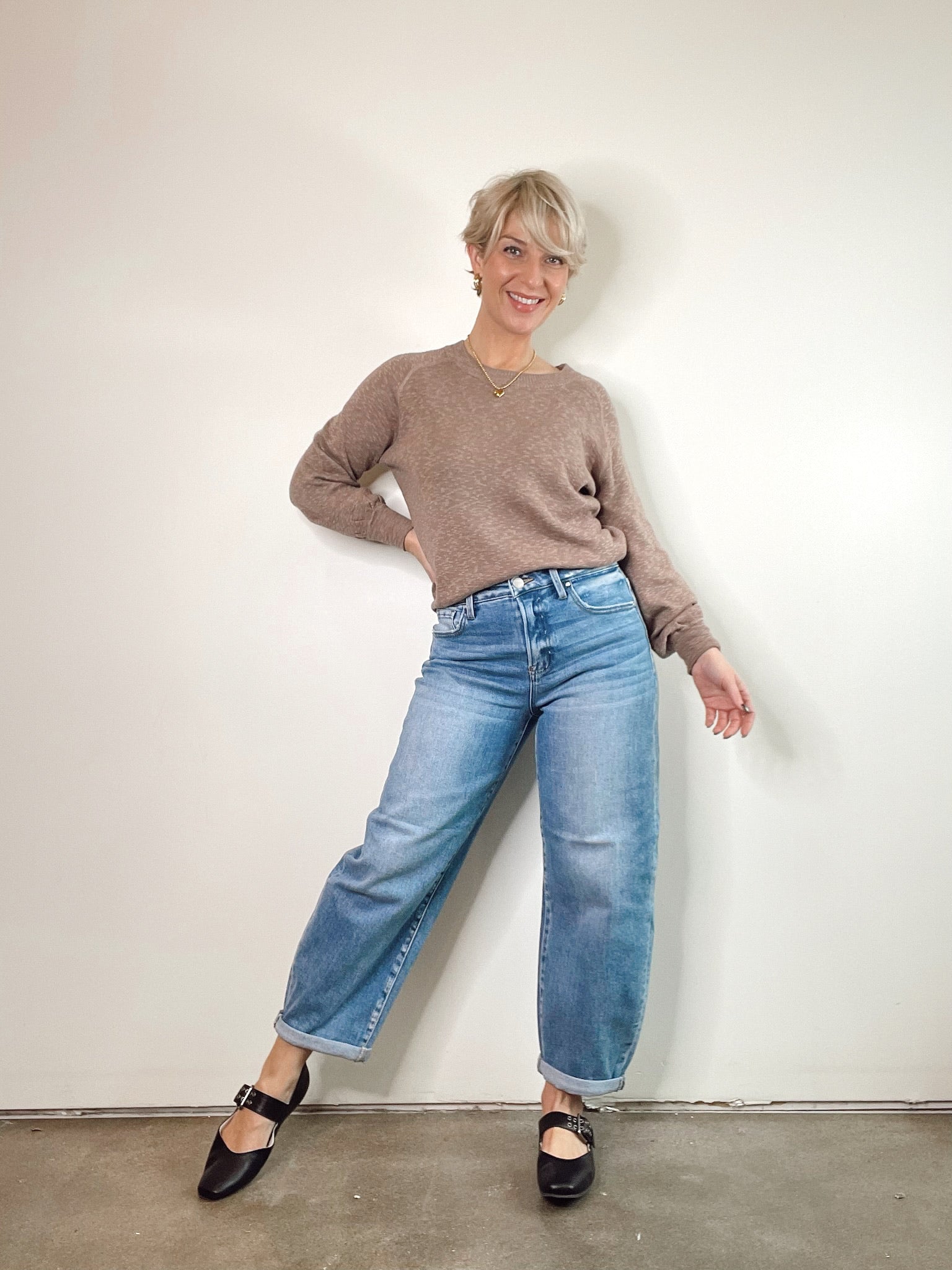 Beverly High Rise Crop Mild Barrel Jeans